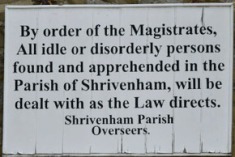 Old 'By order of Magistrates' sign